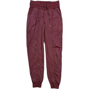 Lululemon Athletica Studio Dance Burgundy Pinstripe Pants